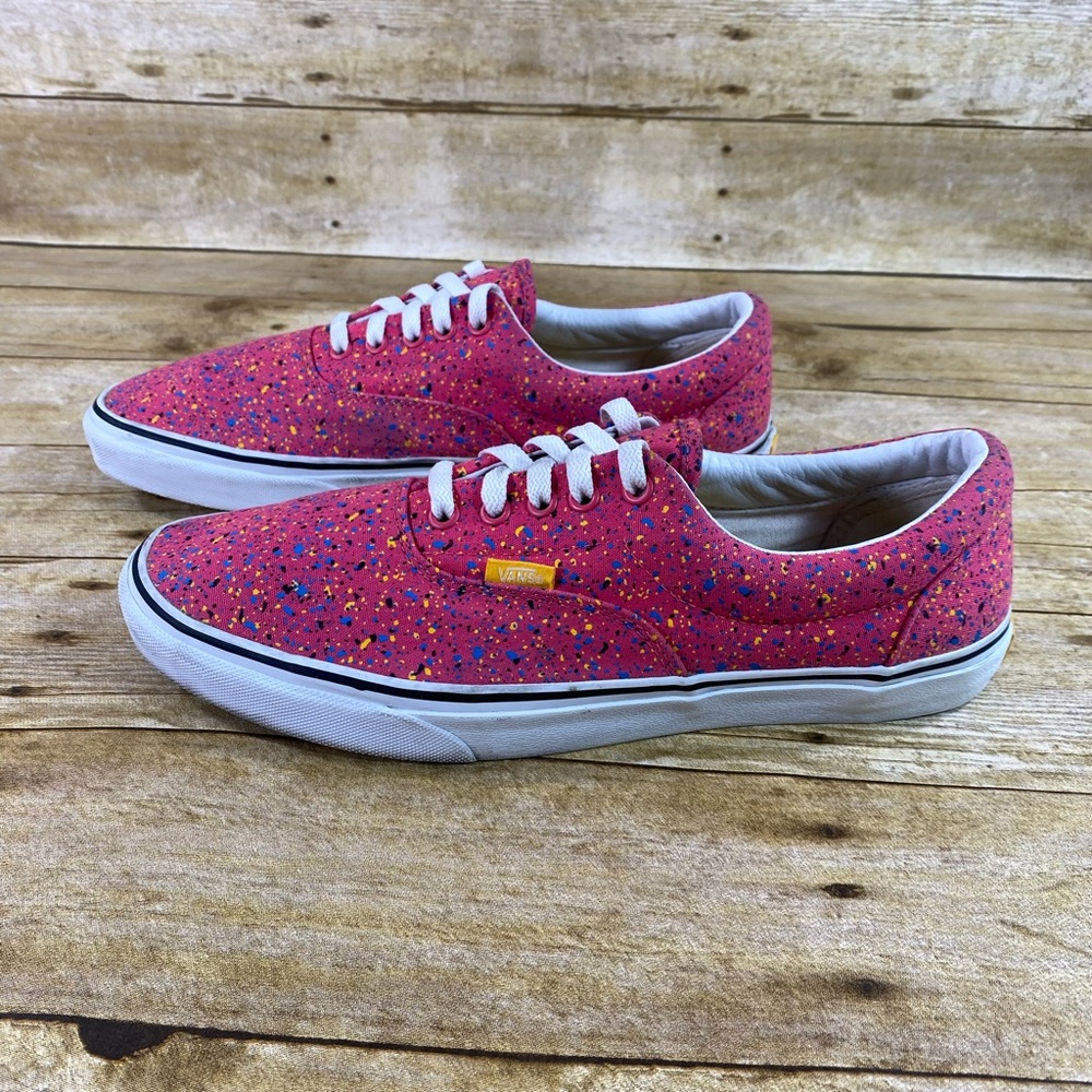 Vans Paint Splatter Pink Mens Shoes Size 11